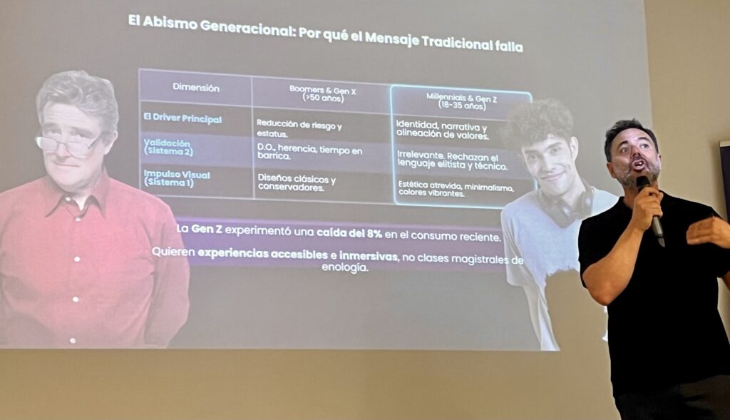 Juan Graña explicó que hay que diseñar diferentes estilos de etiquetado para públicos y momentos de consumo distintos.
