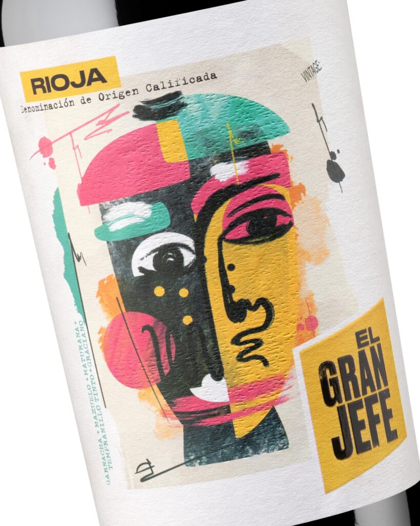 Etiqueta del vino de El Gran Jefe